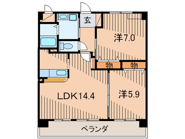 レジデンス口酒井の物件間取画像